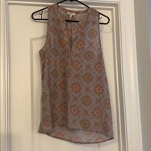 Joie 100% Silk Purple/Pink V Neck Tank. Small